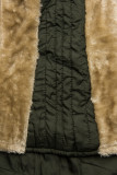 Khaki parka na jeseň/zimu s odnímateľným futrom