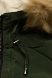 Parka na zimu army zelená/béžová