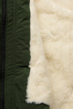 Parka na zimu army zelená/béžová