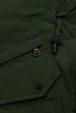 Khaki parka s ecru teplou podšívkou