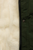 Khaki parka s ecru teplou podšívkou