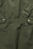 Khaki/čierna obojstranná jesenná bunda