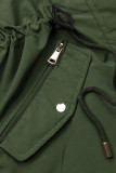 Prechodná vzorovaná obojstranná parka khaki