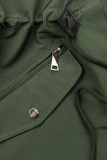 Ľahká obojstranná prechodná parka khaki/čierna