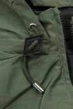Ľahká obojstranná prechodná parka khaki/čierna