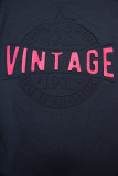 Šaty VINTAGE tmavomodré