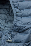 Jeans modrá prešívaná prechodná bunda