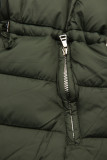 Khaki/zelená obojstranná zimná parka