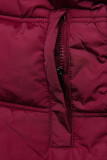 Burgundy zimná bunda v prešívanom dizajne