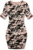 Ružové ležérne army šaty