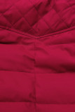 Teplá prešívaná bunda v burgundy farbe