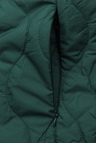 Prešívaná jesenná parka zelená/karamelová