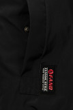 Čierny predĺžený plášť/parka