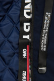 Tmavomodrý predĺžený plášť/parka