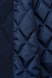 Tmavomodrý predĺžený plášť/parka