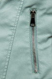 Baby blue basic koženková bunda