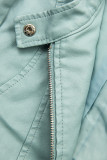 Baby blue basic koženková bunda