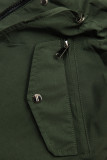 Prechodná obojstranná parka s kapucňou khaki/čierna
