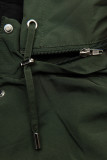 Prechodná obojstranná parka s kapucňou khaki/čierna