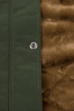 Army zelená parka s odopínateľnou kožušinou