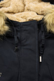 Tmavomodrá parka s odnímateľnou vnútornou podšívkou