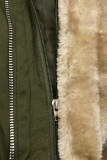 Khaki parka s vyberateľným plyšovým futrom