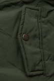 Khaki/sivá obojstranná zimná bunda