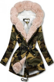 Army parka s kožušinovým lemom