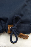 Modro-biela zimná parka