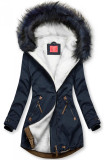 Modro-biela zimná parka