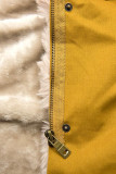 Parka s umelou kožušinou mustard/béžová