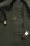 Khaki-čierna obojstranná parka