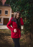 Obojstranná bunda so sťahovaním béžová/modrá