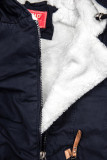 Modro-biela parka s plyšom