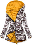 Žltá obojstranná army parka