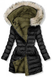 Khaki obojstranná zimná parka