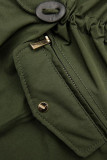 Khaki obojstranná parka s leopardím vzorom