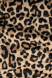Žltá obojstranná parka s leopardím vzorom