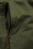 Zelená prechodná parka so sivou podšívkou