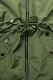 Jarná obojstranná parka, khaki-čierna