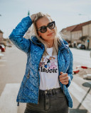 Svetlosivá melírovaná jarná bunda