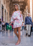 Ružové kvetinové šaty Laura/O'la Voga