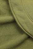 Khaki mikina v asymetrickom strihu