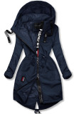Tmavomodrý predĺžený plášť/parka
