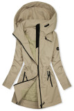 Béžová jarná parka s vysokým golierom