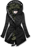 Ľahká prechodná parka FASHION čierna/khaki
