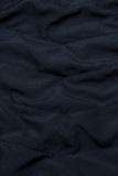 Parka s odopínateľnou kapucňou hnedá/tmavomodrá