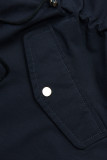 Parka s odopínateľnou kapucňou tmavomodrá/modrá