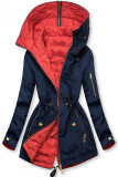 Modro-červená obojstranná parka