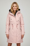 Prechodná bunda v predĺženom strihu ružová